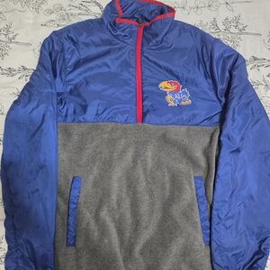 Kansas Jayhawks Pullover Adult Medium 1/4 Zip